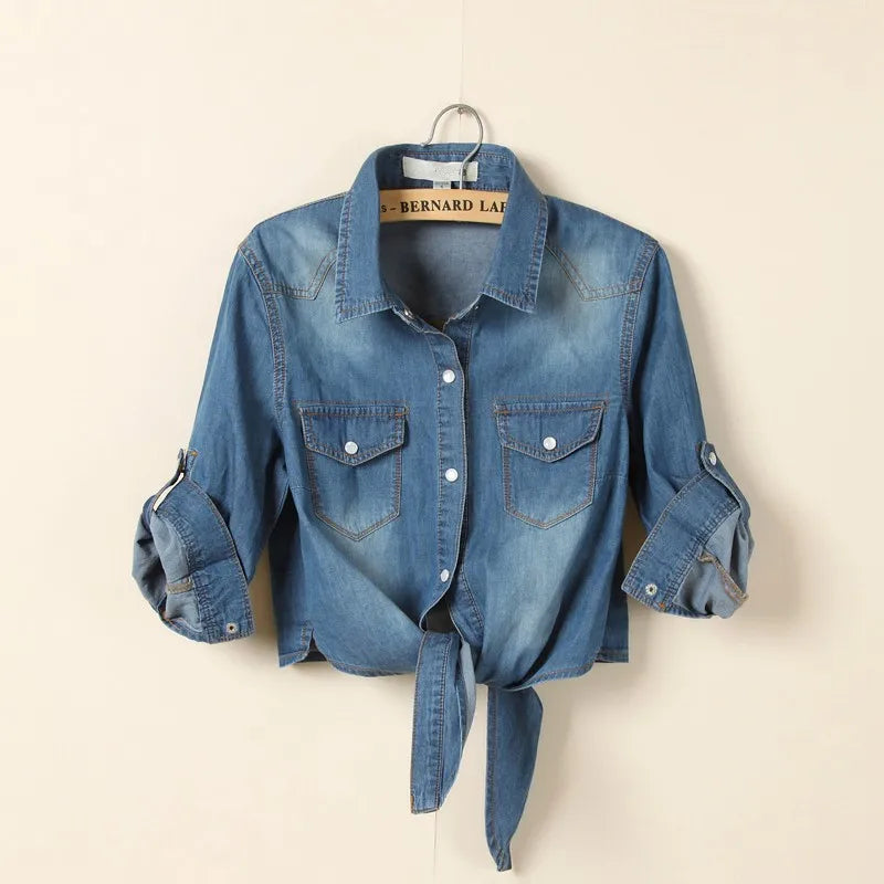Jeanity Denim – Tie-Front Denim Shirt – JeanityDenimTieFrontDenimShirtFlat20260412025815webp