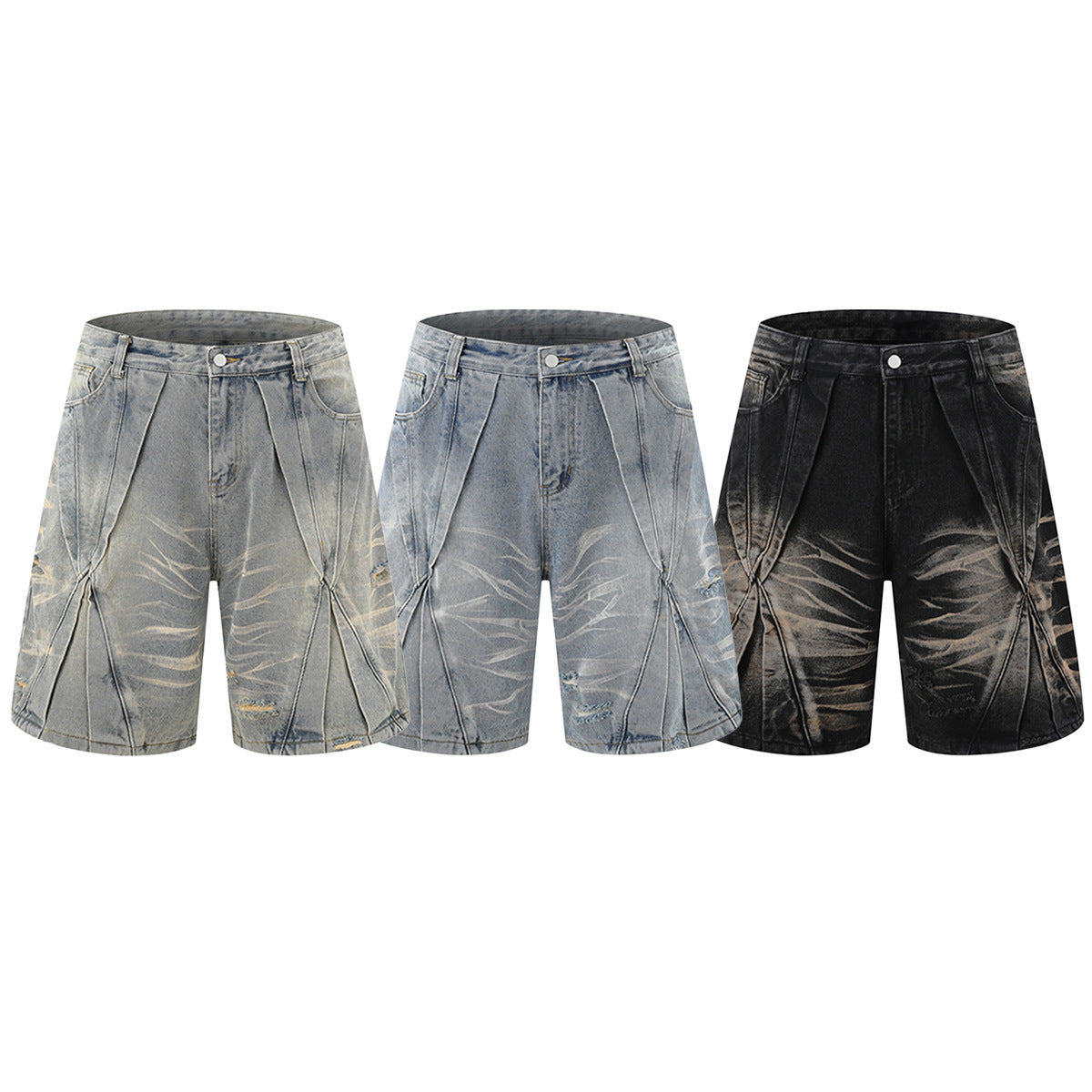 Jeanity Denim – Washed Denim Workwear Shirt & Shorts Set – JeanityDenimWashedDenimWorkwearShirtShortsSetDetail20260216125403jpg