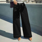 Jeanity Denim – Wide-Leg Denim Jeans – JeanityDenimWideLegDenimJeansBlackStraightLegJeans20260210073739jpg