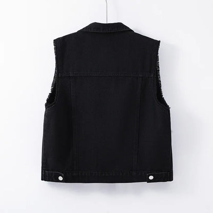 Jeanity Denim – Women's Black Denim Vest – JeanityDenimWomensBlackDenimVestWomensBlackDenimVestBackView20260326222947webp