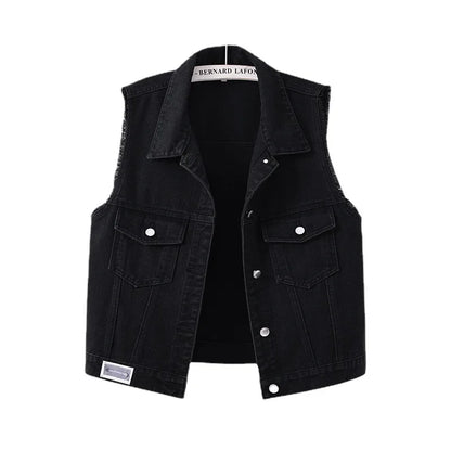 Jeanity Denim – Women's Black Denim Vest – JeanityDenimWomensBlackDenimVestWomensBlackDenimVestDetailView20260326222947webp