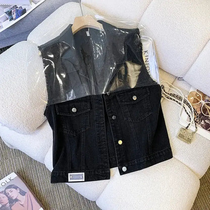 Jeanity Denim – Women's Black Denim Vest – JeanityDenimWomensBlackDenimVestWomensBlackDenimVestLifestyleView20260426125739webp