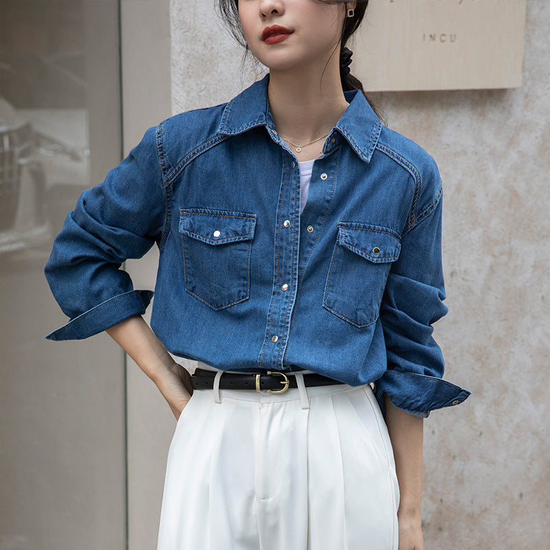 Jeanity Denim – Women's Classic Denim Shirt – JeanityDenimWomensClassicDenimShirtBack20260217011733jpg