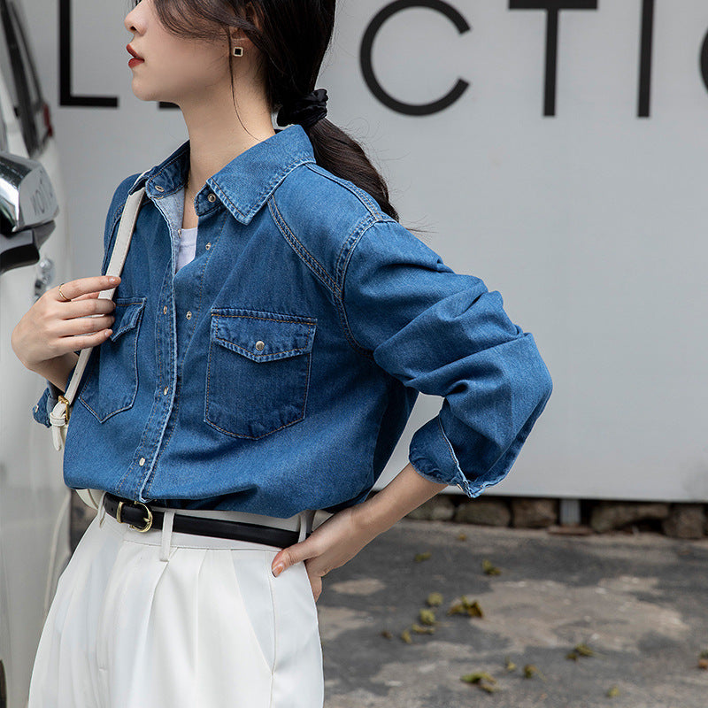 Jeanity Denim – Women's Classic Denim Shirt – JeanityDenimWomensClassicDenimShirtDetail20260217011736jpg