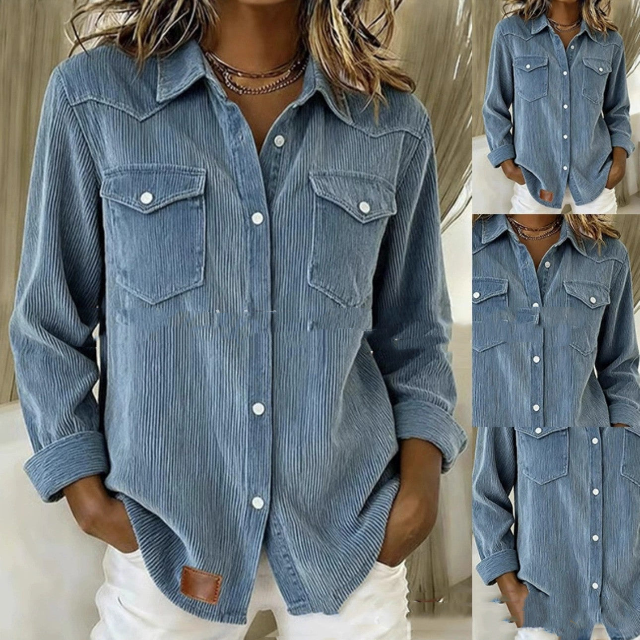 Jeanity Denim – Women's Corduroy Denim Shirt – JeanityDenimWomensCorduroyDenimShirtBack20260217011707jpg