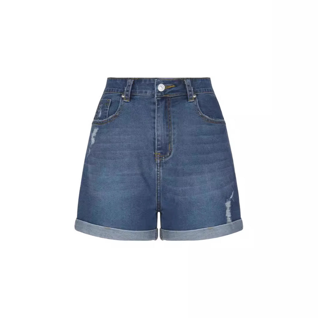 Jeanity Denim – Women's High Waist Denim Shorts – JeanityDenimWomensHighWaistDenimShortsSide20260308123840jpg