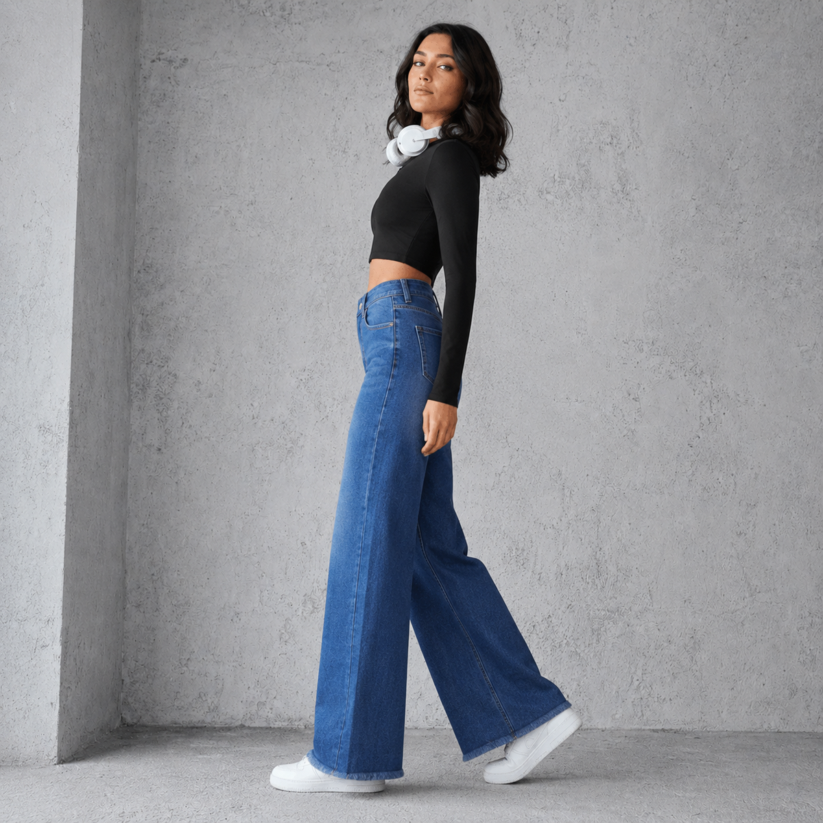 Jeanity Denim – Women's High Waist Loose Straight Leg Jeans