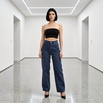 Jeanity Denim – Women's High Waist Straight Leg Washed Denim Jeans – JeanityDenimWomensHighWaistStraightLegWashedDenimJeansLifestyle20260526035757png