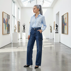 Jeanity Denim – Women's Large Pocket Straight Leg Denim Jeans – JeanityDenimWomensLargePocketStraightLegDenimJeansWomaninalightblueshirtanddarkbluejeansstandinginanartgallery20260528021143png