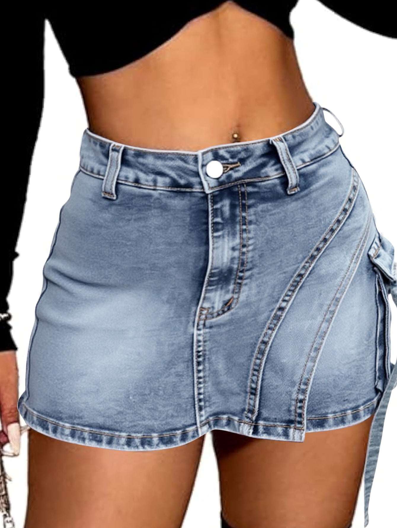 Jeanity Denim – Women's Mid-Rise Distressed Denim Skort – JeanityDenimWomensMidRiseDistressedDenimSkortWomensMidRiseDistressedDenimSkort20260426133104jpg