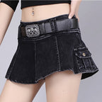 Jeanity Denim – Women's Pleated Ruffled Denim Skirt with Pockets – JeanityDenimWomensPleatedRuffledDenimSkirtwithPocketsView1020260221232548jpg