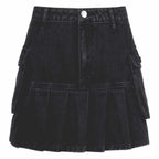 Jeanity Denim – Women's Pleated Ruffled Denim Skirt with Pockets – JeanityDenimWomensPleatedRuffledDenimSkirtwithPocketsView820260221232548jpg