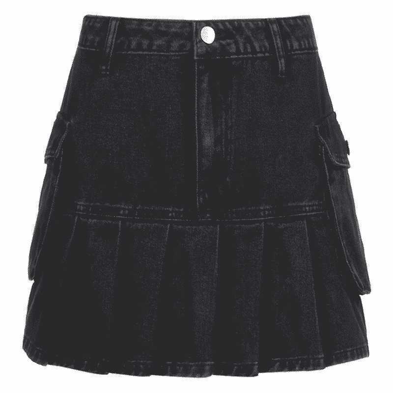 Jeanity Denim – Women's Pleated Ruffled Denim Skirt with Pockets – JeanityDenimWomensPleatedRuffledDenimSkirtwithPocketsView820260221232548jpg