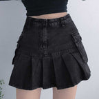 Jeanity Denim – Women's Pleated Ruffled Denim Skirt with Pockets – JeanityDenimWomensPleatedRuffledDenimSkirtwithPocketsView920260221232548jpg