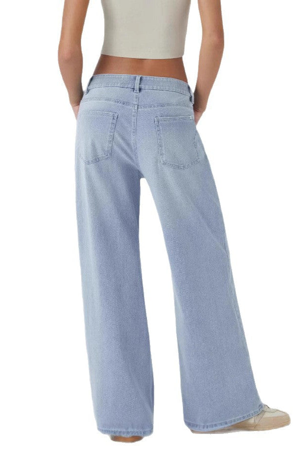 Jeanity Denim – Women's Retro Washed Denim Wide-Leg Jean Pants – JeanityDenimWomensRetroWashedDenimWideLegJeanPantsLightbluejeanswornbyapersononawhitebackground20260316060530jpg