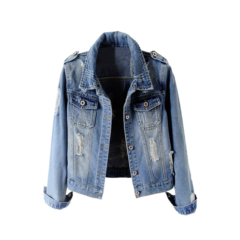 Jeanity Denim – Women's Ripped Denim Jacket – JeanityDenimWomensRippedDenimJacketDetail20260217031446jpg