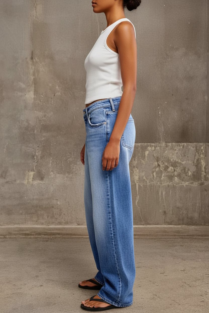 Jeanity Denim – Women's Sand Washed Loose Fit Straight Leg Jeans – JeanityDenimWomensSandWashedLooseFitStraightLegJeansLightbluewidelegjeanssideview20260211130814png