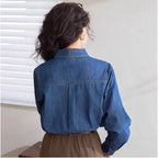 Jeanity Denim – Women's Slim Fit Denim Shirt with Pockets – JeanityDenimWomensSlimFitDenimShirtwithPocketsDetail20260217011749jpg