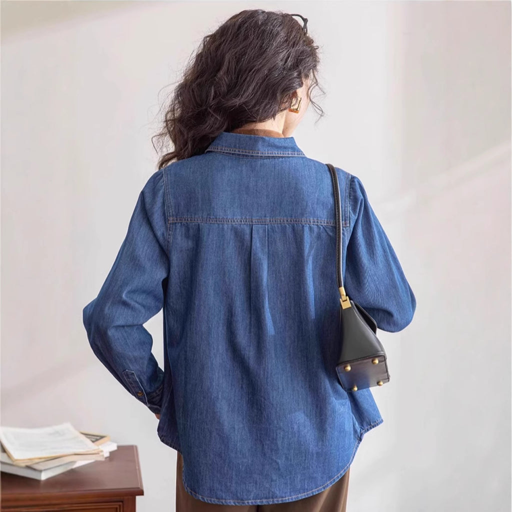 Jeanity Denim – Women's Slim Fit Denim Shirt with Pockets – JeanityDenimWomensSlimFitDenimShirtwithPocketsLifestyle20260217011750jpg