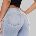 Jeanity Denim – Women's Stretch Denim Wide Leg BBL Jeans - Slimming Fit – JeanityDenimWomensStretchDenimWideLegBBLJeansSlimmingFitLightbluejeanswornbyapersononaplainbackground20260426131717jpg