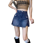 Jeanity Denim – Women's Vintage Blue A-Line Denim Skort – JeanityDenimWomensVintageBlueALineDenimSkortPersonwearingadenimskirtandcroptopwithtextinalivingroomsetting20260221071651jpg