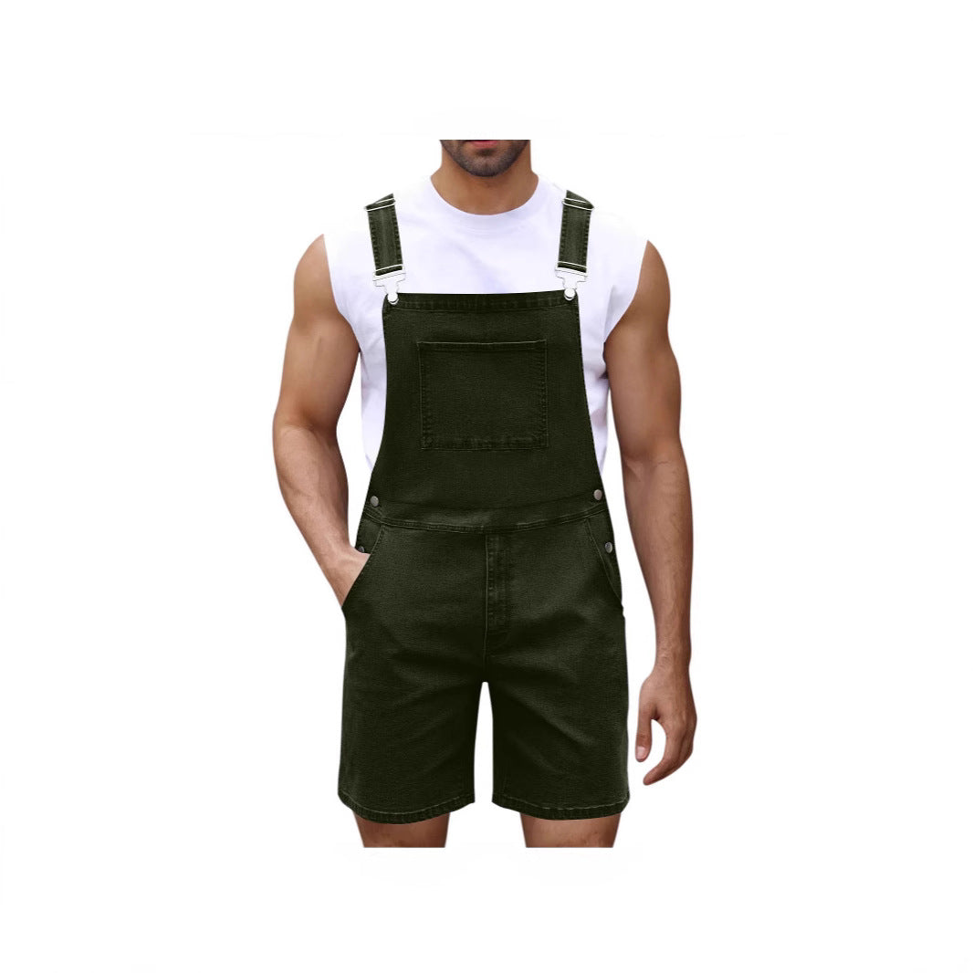 Men's Denim Short Overalls
