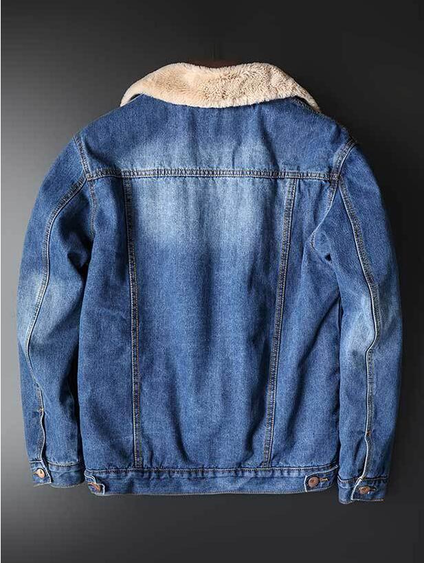 Men's Fleece Lined Thick Winter Denim Jacket