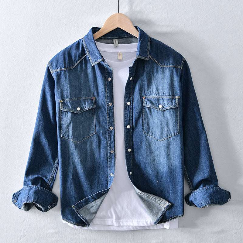 Men's Long Sleeve Denim Shirt