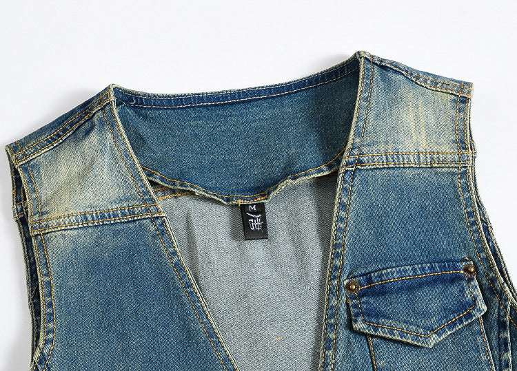 Men's Slim Fit Denim Vest