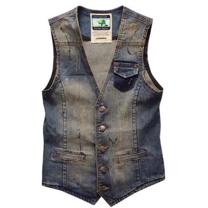 Men's Slim Fit Denim Vest
