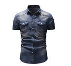 Men's Urban Short Sleeve Denim Shirt
