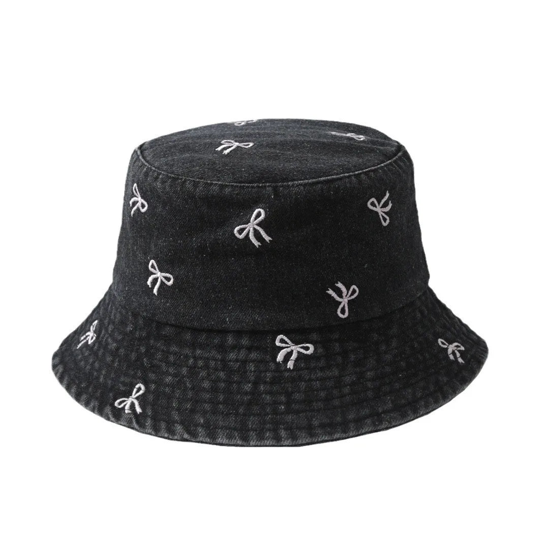Embroidery Denim Bucket Hat