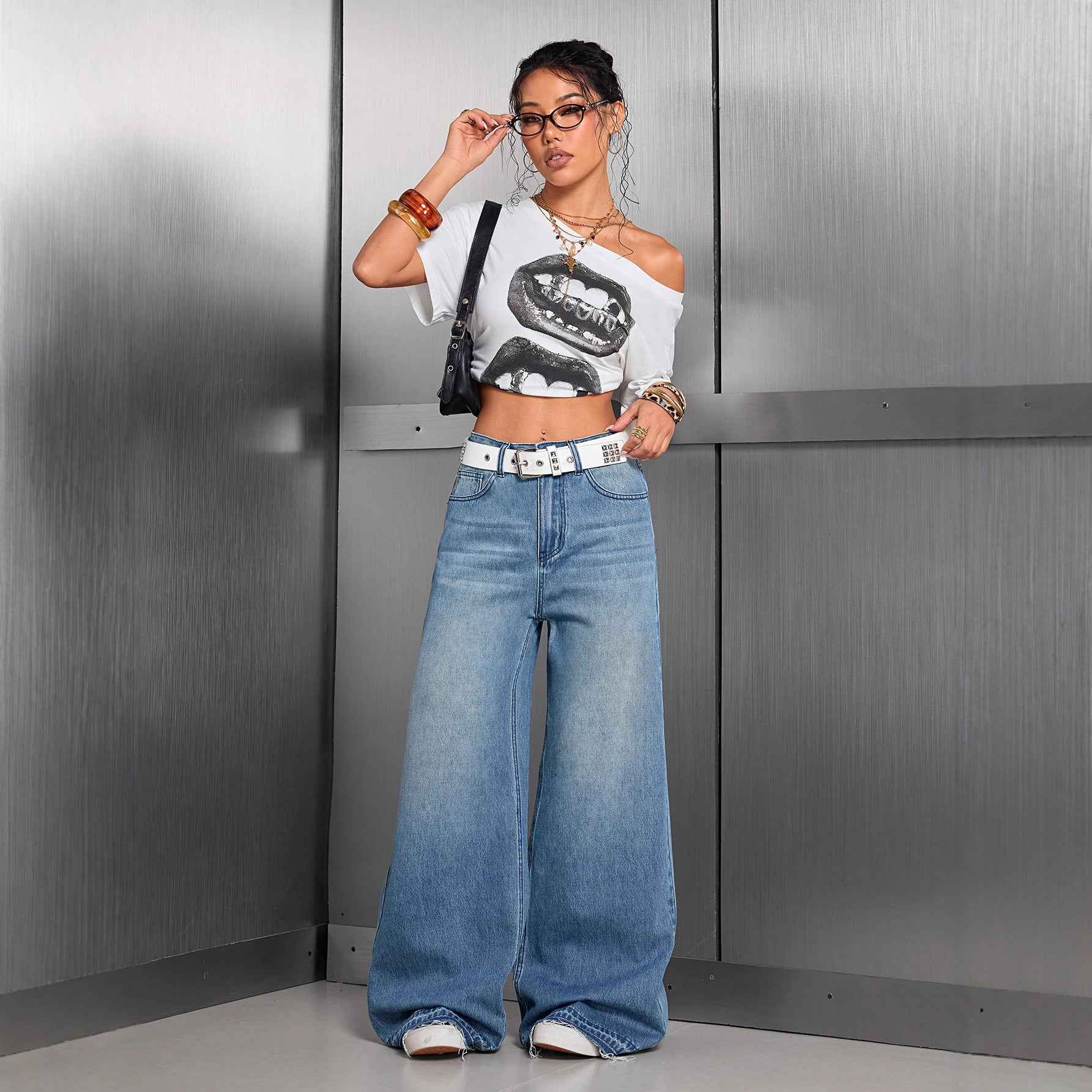 Vintage Blue Wide-Leg Jeans