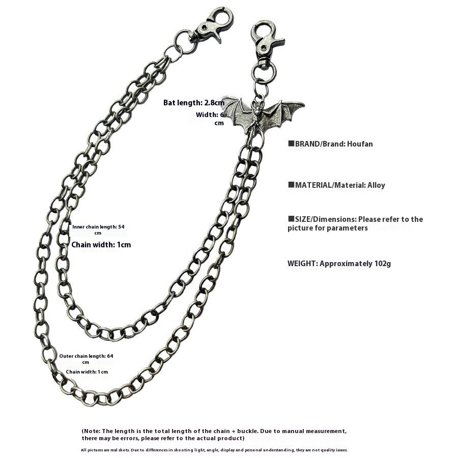 Wallet Chain with Bat Design