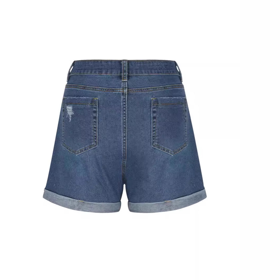 Women's High Waist Denim Shorts