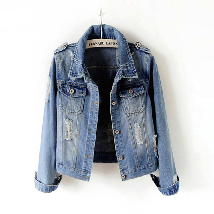 Women's Ripped Denim Jacket