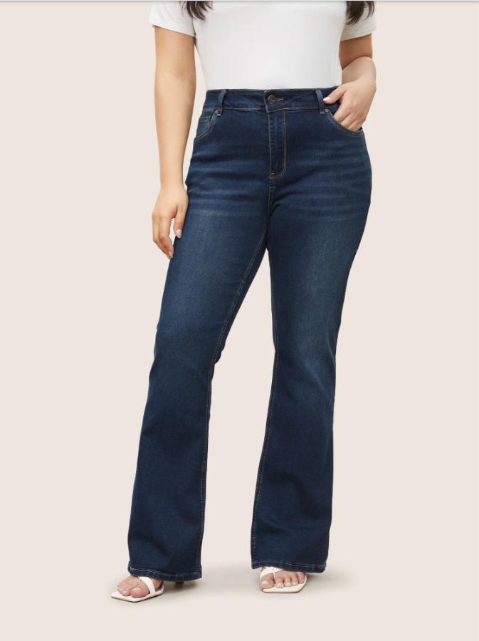 High Waisted Slimming Straight Leg BBL Jeans