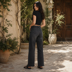 Women's High Waist Loose Straight Leg Jeans