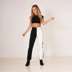 Contrasting Colours High Rise Skinny Jeans