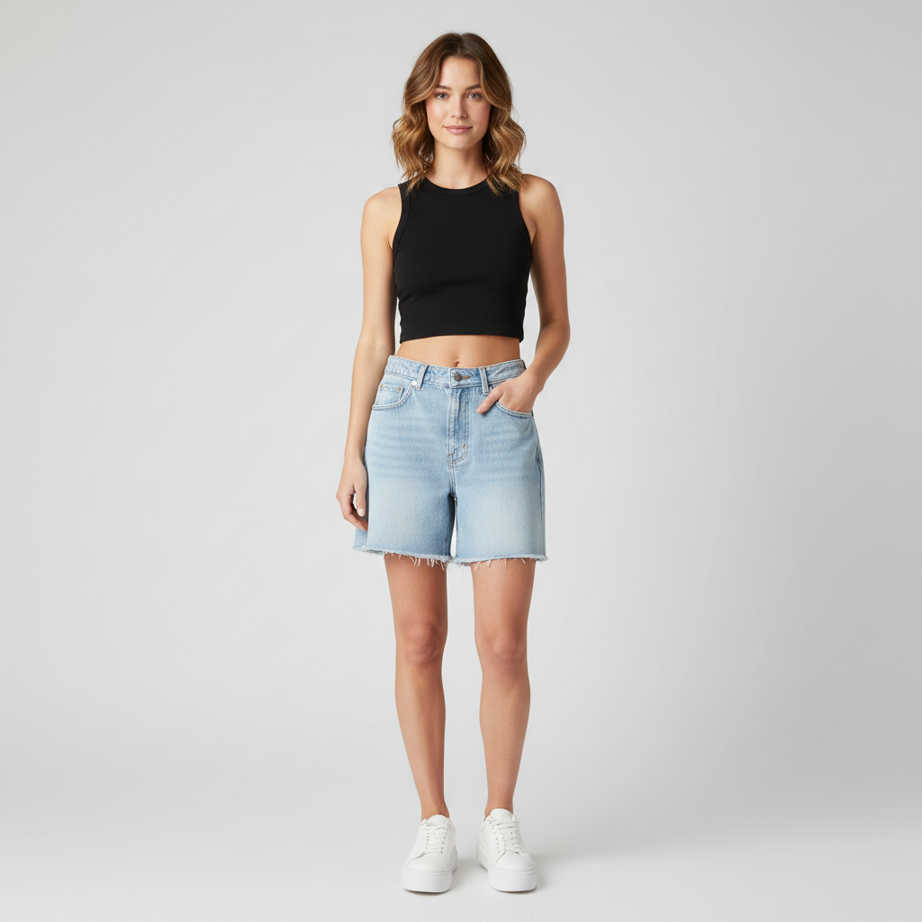 Front View - Light Blue Shorts