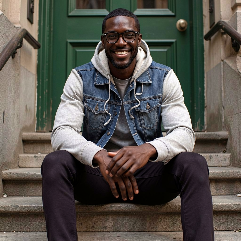 Men's Hooded Denim Jacket