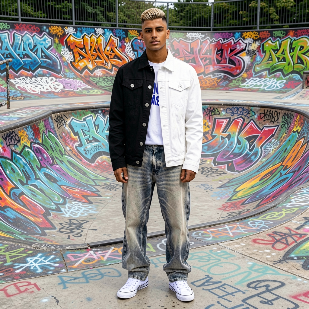 Men's Two-Tone Denim Jacket