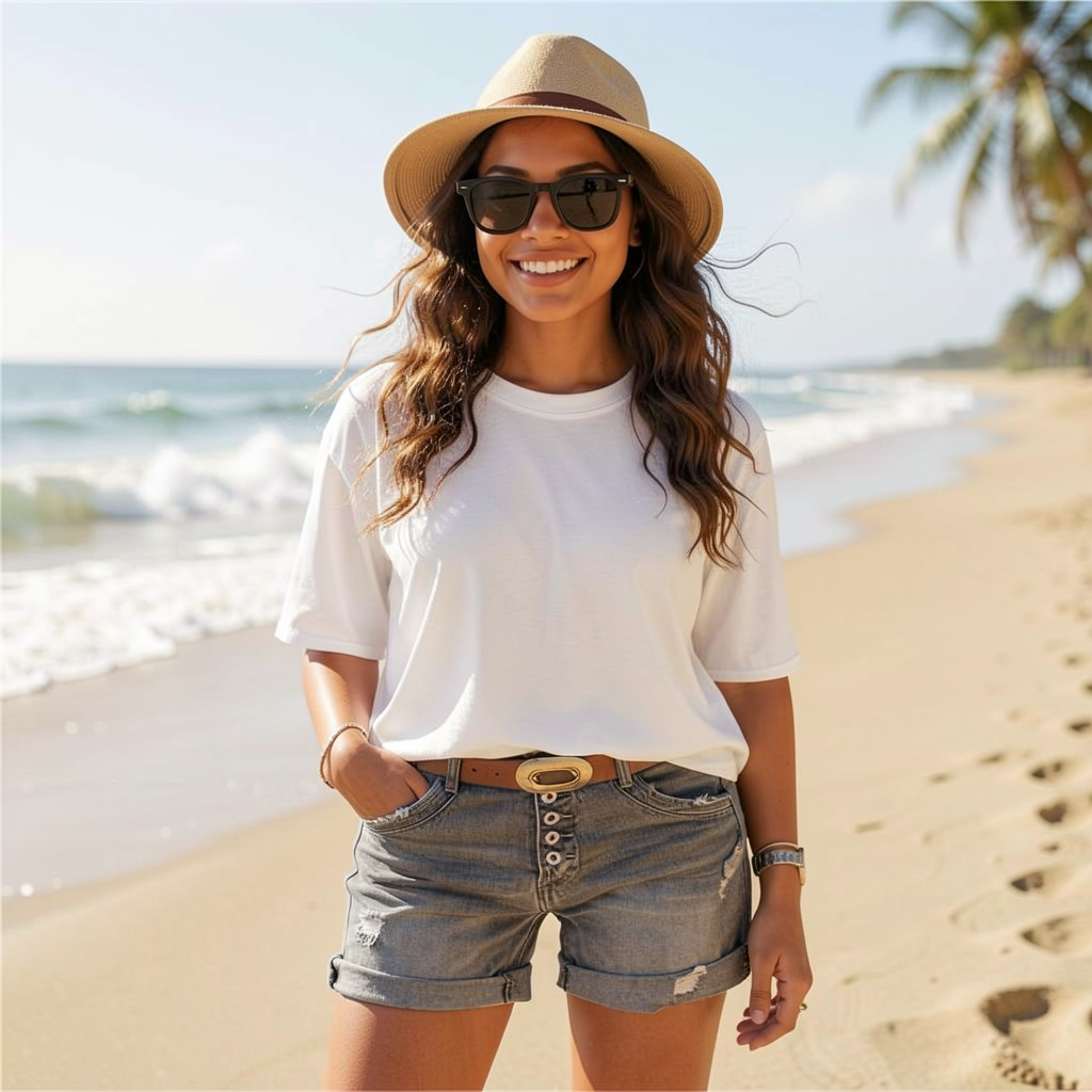 Women's Distressed Denim Shorts
