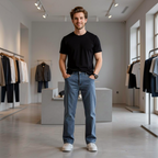 Men's Straight Leg Bootcut Denim Jeans
