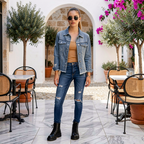 Classic Distressed Denim Jacket - 7 Colors