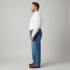 Side View - Plus Size Men's Jeans