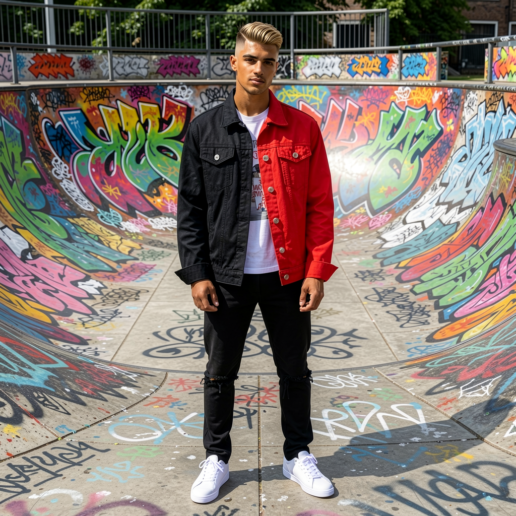 Men's Two-Tone Denim Jacket